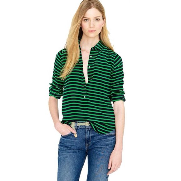 J. Crew Tops - J. Crew Polly Popover in Silk Crepe de Chine Top 4